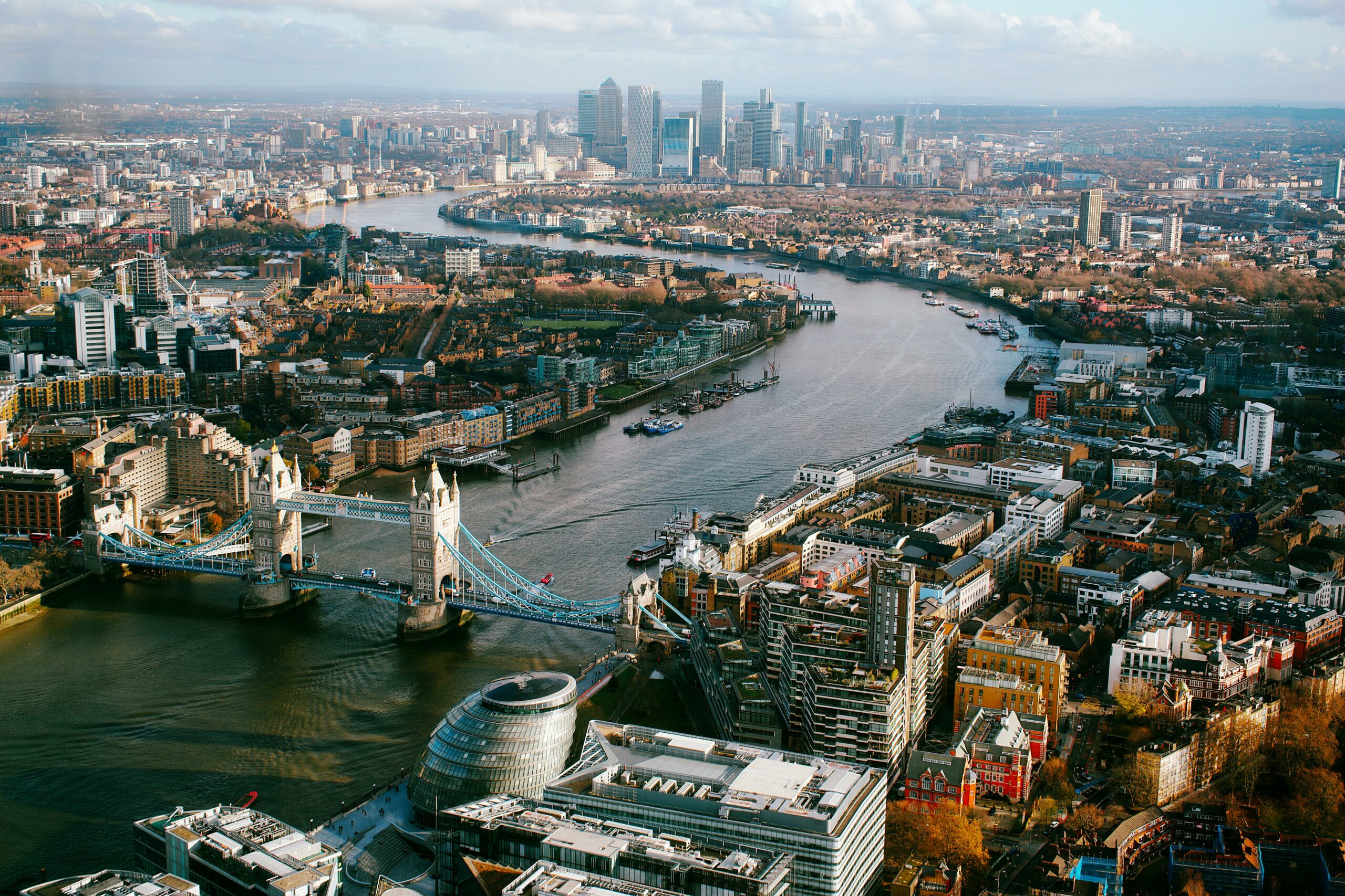 Vue aérienne de Londres